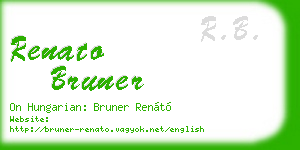 renato bruner business card