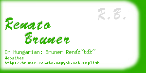 renato bruner business card